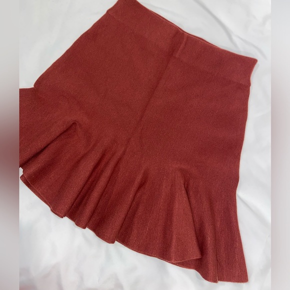 Express Body Contour Ruffle Hem Midi Sweater Skirt ❤️ - Picture 4 of 9